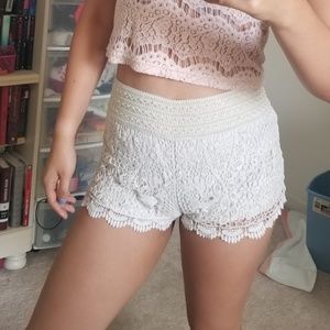 TOPSHOP lace shorts